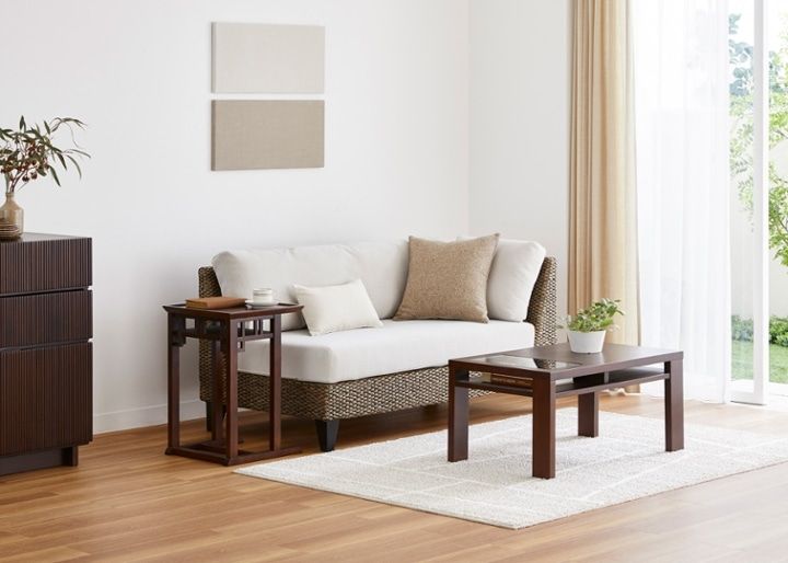 ラン・コンパクトソファ 2P片アーム (ヒヤシンス)・2人掛け～狭い