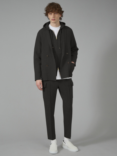 LEON別注/セットアップ対応 】ミラノリブ縮絨ニット ダブルブレスト