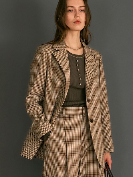 Oggi・Can Cam 掲載】【セットアップ対応】TWツイルチェックテーラード