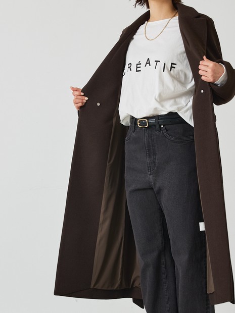 ロングセラー】ベルト付きロングコート｜abahouse mavie / アバハウス