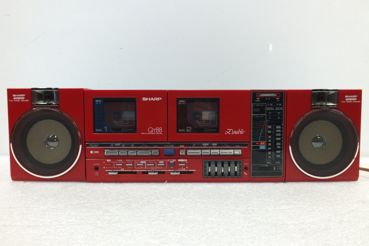 アンティーク家電 SHARP GF-757 ラジカセ 動作確認済 1点難あり品