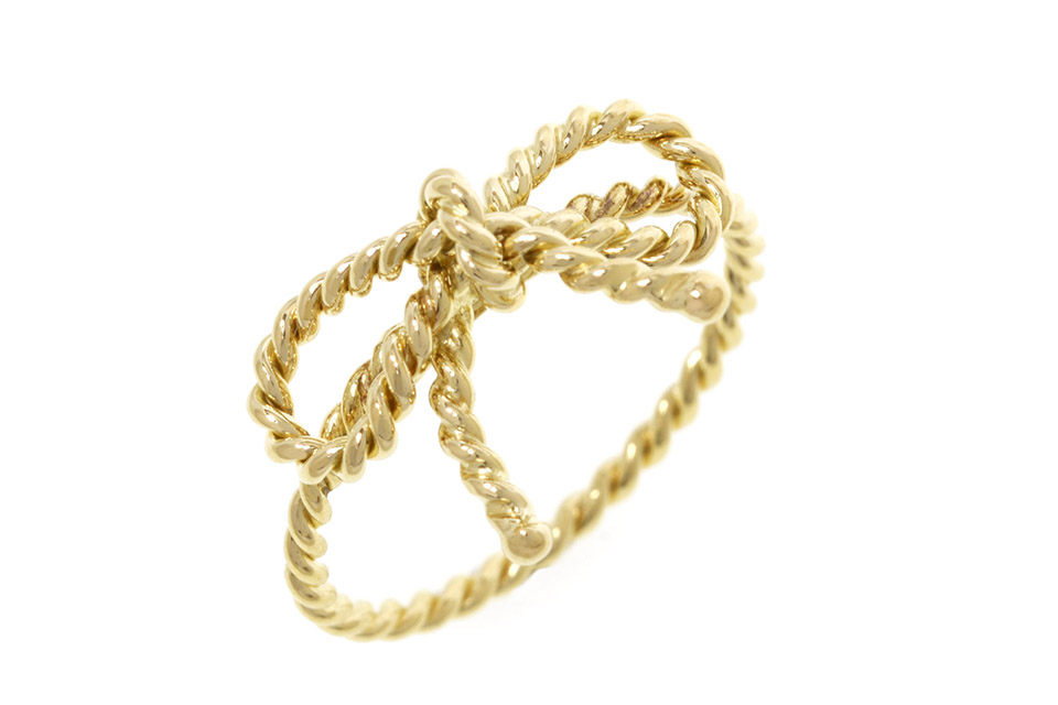 ツイストリボン リング K18