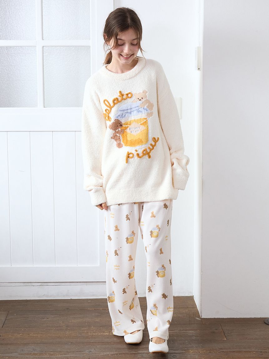 ラッピング済み】ベビモコはちみつベアジャガードプルオーバー&ロング