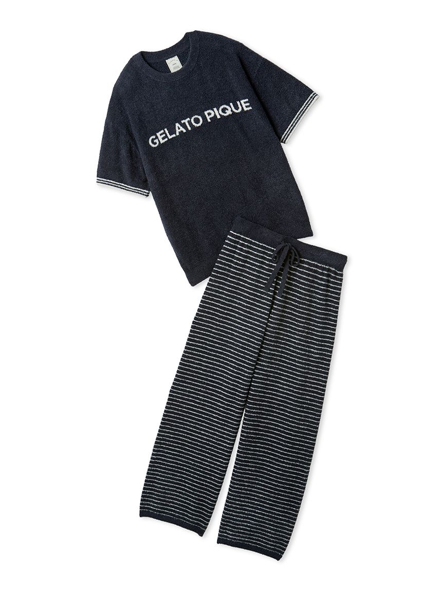 スムーズィーロゴジャガードプルオーバー&ロングパンツセット(ニット