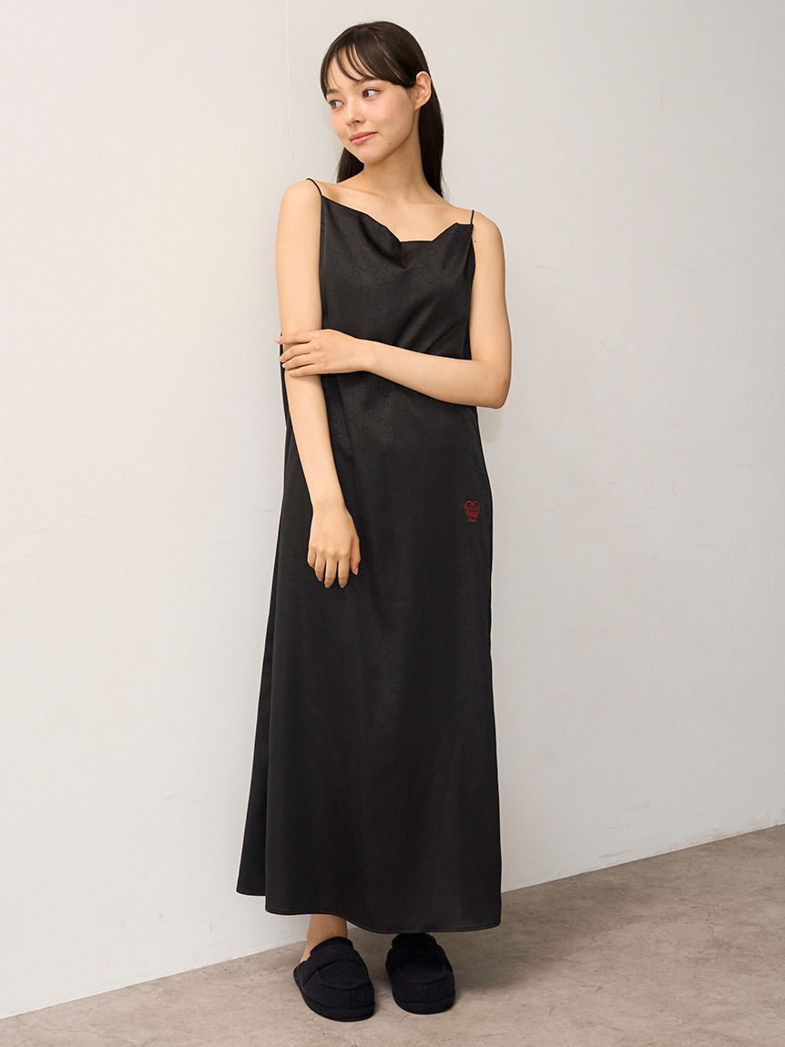 JOEL ROBUCHON】サテンジャガードカップインキャミワンピース