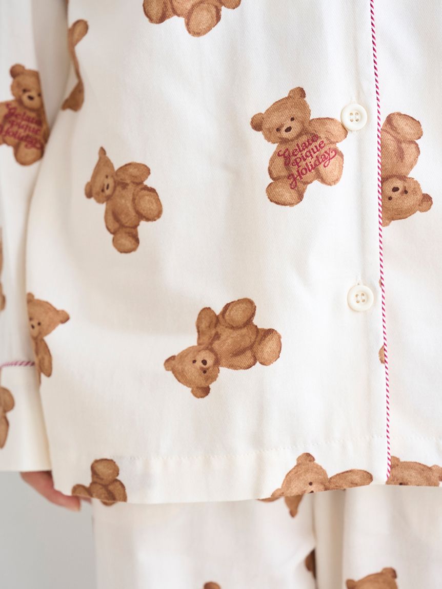 HOLIDAY】ベア柄ネルシャツ(シャツ)｜ルームウェア・パジャマ通販の