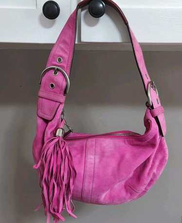Pink suede coach hobo - Gem