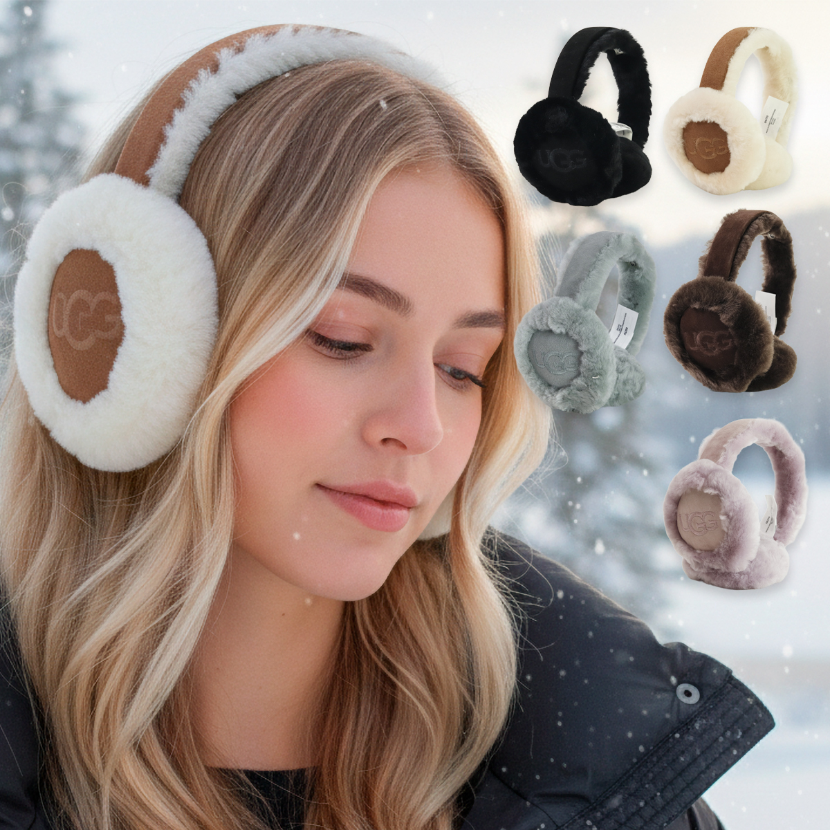 正規ボックス付】選べる5色 UGG アグ イヤーマフ SHEEPSKIN EARMUFF