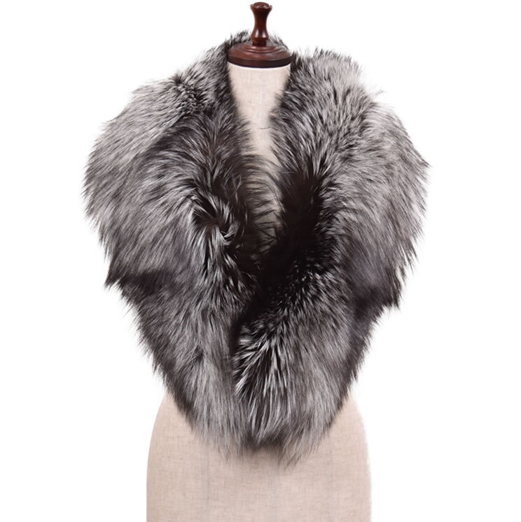 日本製シルバーフォックス和装兼用ストール (FS1256) 毛皮・ファー