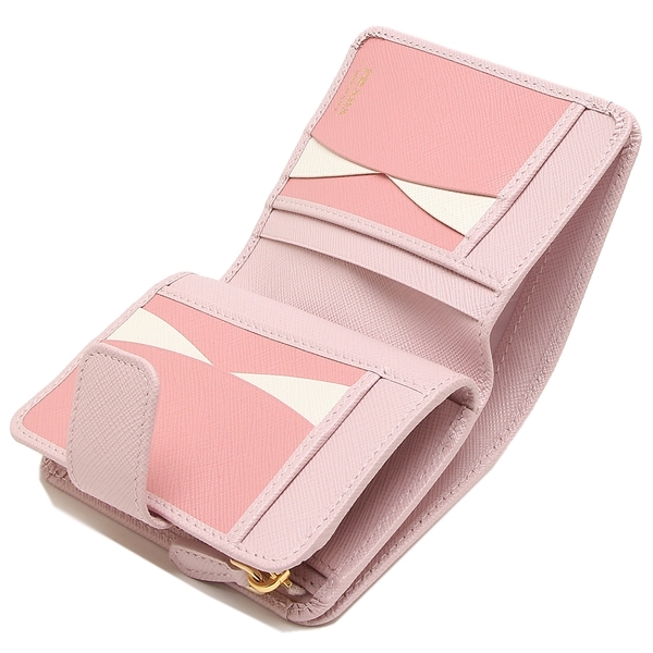 プラダ 二つ折り財布 サフィアーノ ピンク レディース PRADA 1ML018