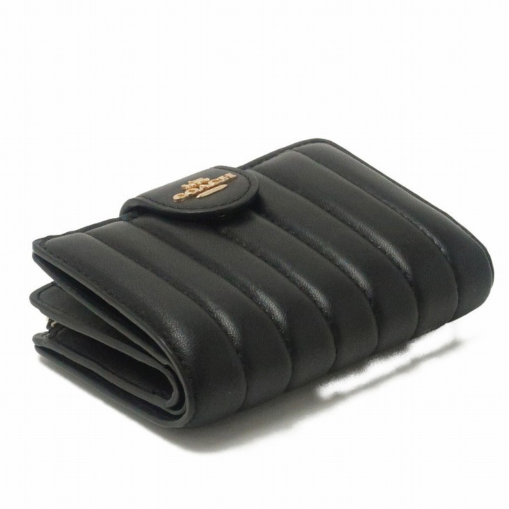 コーチ COACH 財布 レディース 二つ折り財布 キルティング ラウンド