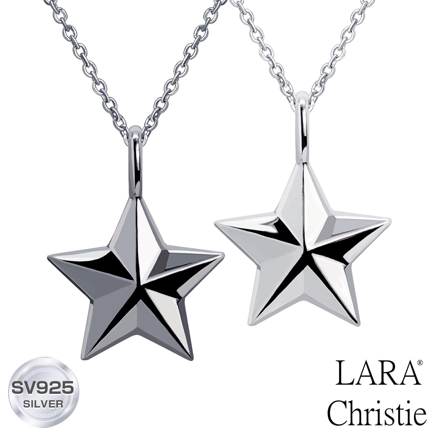 ララクリスティー ペアネックレス シルバー ステラ PAIR Label p5714-p