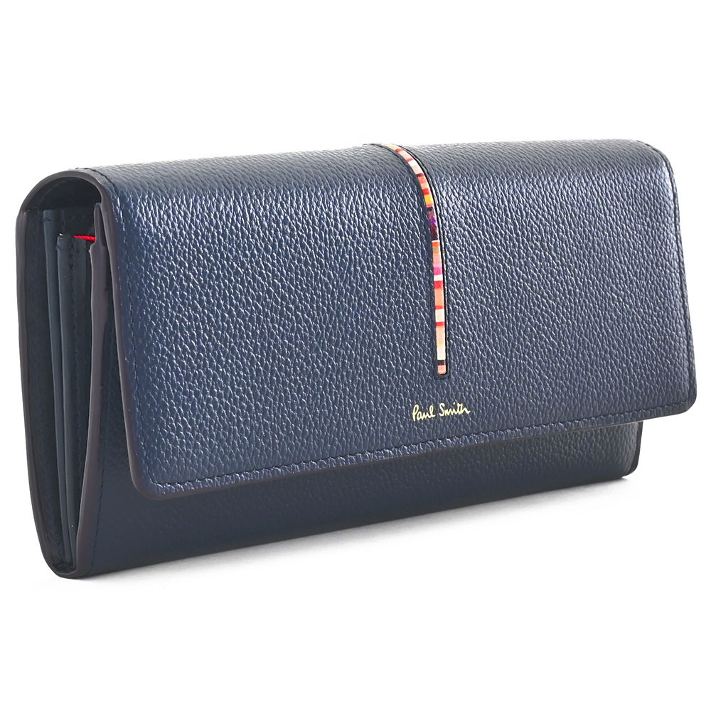 オポッサム 様 Paul Smith ポールスミス 長財布 ネイビー 牛革