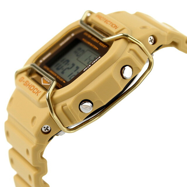 美品CASIO G-SHOCK DW-5600BB ゴールドベゼルクォーツ可動品 美品CASIO