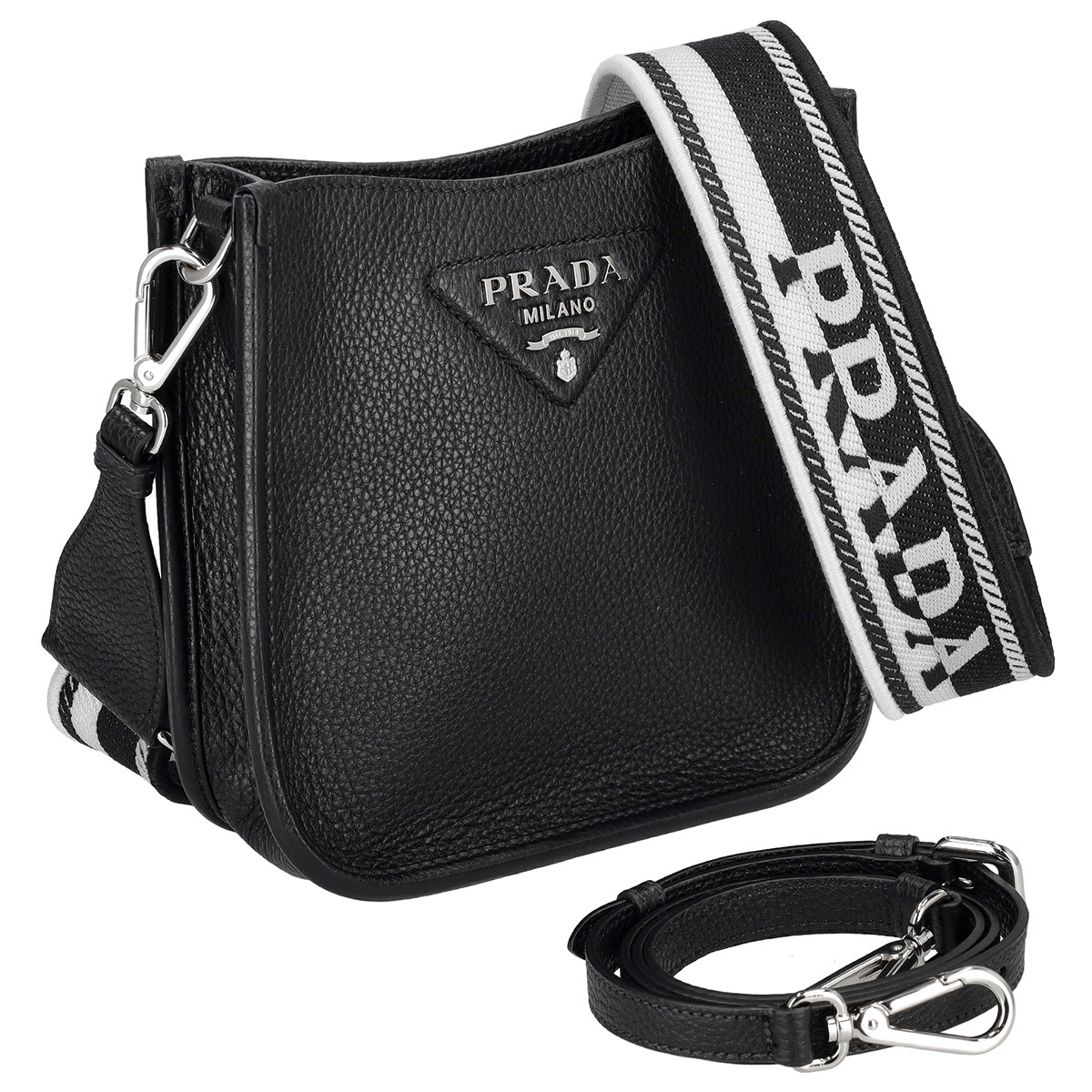 プラダ PRADA バッグ ショルダーバッグ レザー トライアングルロゴ 斜