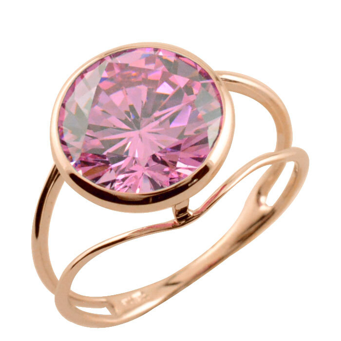 k10 リング レディース ピンクキュービックジルコニア 人工石 ピンク色