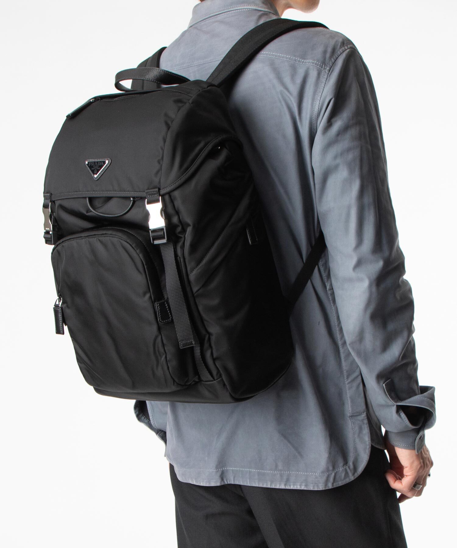 プラダ PRADA 2VZ135 2DMG バックパック RE-NYLON SAFFIANO BACKPACK