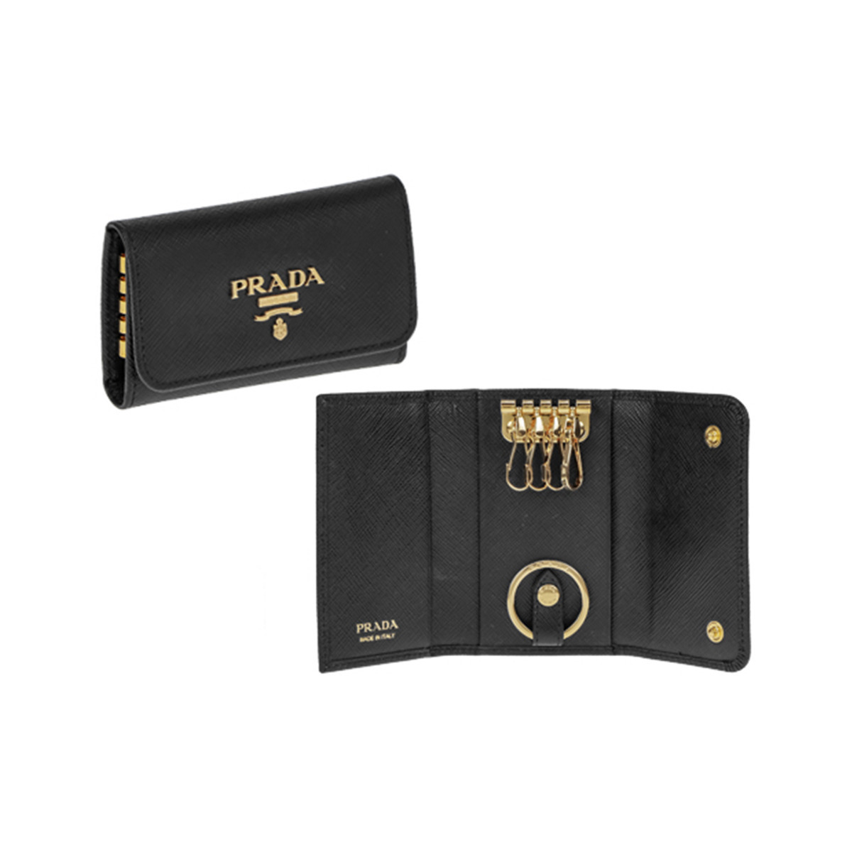 プラダ PRADA キーケース キーリング 1PG004S_ME-NER レディース