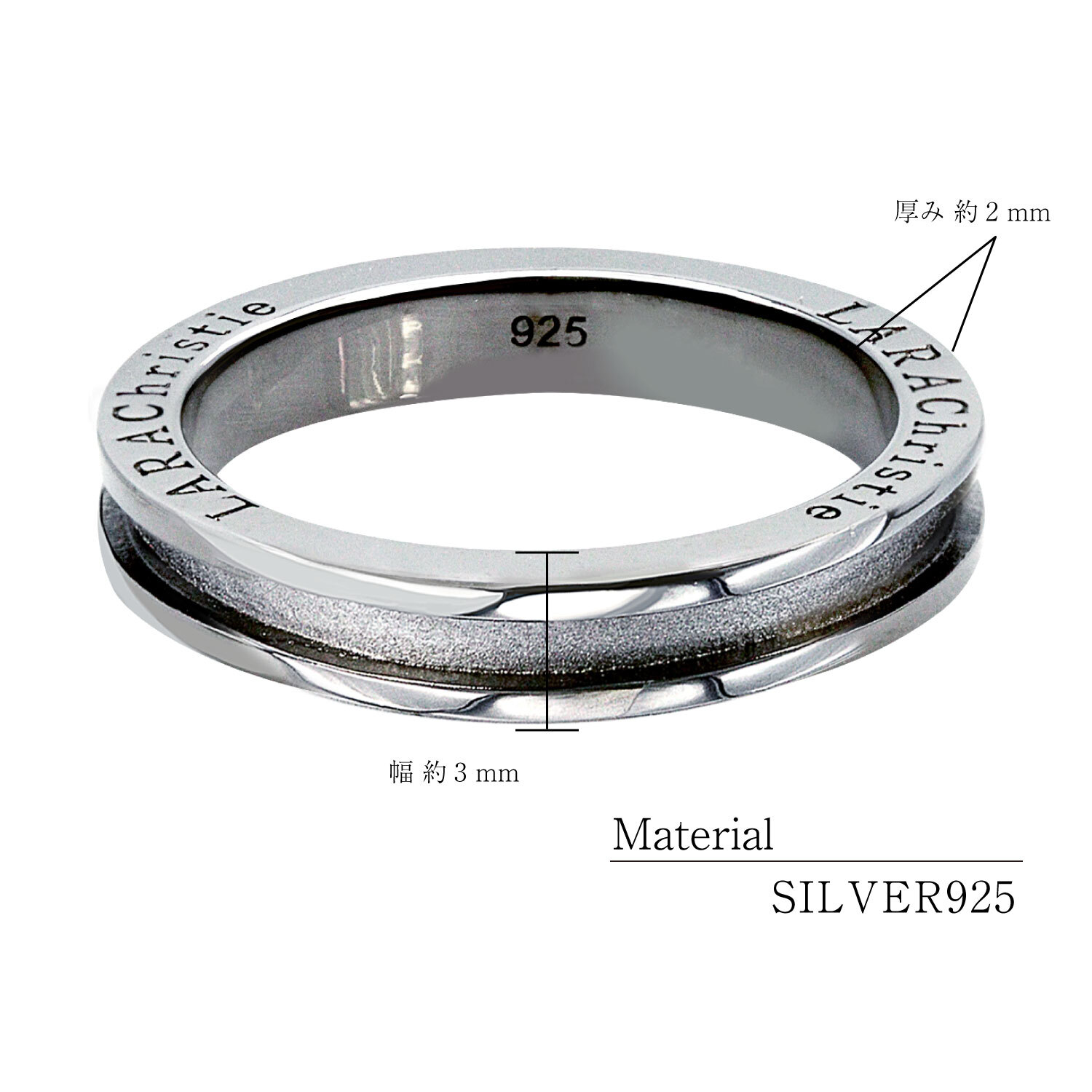 ララクリスティー リング 指輪 メンズ シルバー ネーヴェ BLACK Label