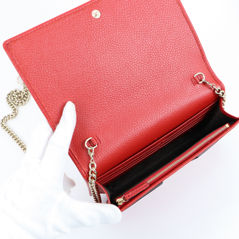 GUCCI(グッチ) 598211 A7M0G 6523 ソーホー チェーンウォレット レザー