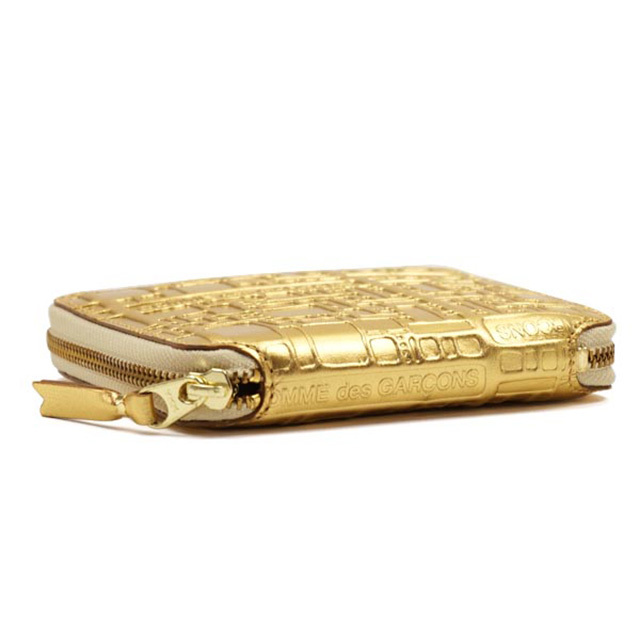 コムデギャルソン COMME des GARCONS 二つ折り財布 ゴールド 金