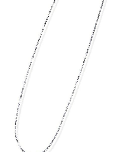 K10WG(10金ホワイトゴールド)チェーンネックレス・繊細小豆チェーン