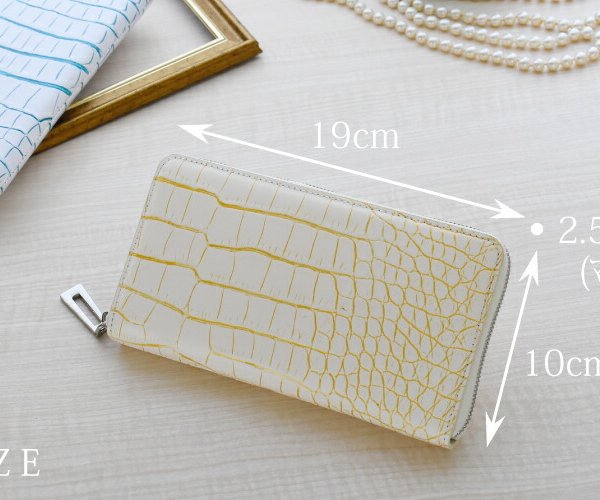 クロコダイル 本革 ワニ革 長財布 鰐 財布 目地染 金運 風水 幸運