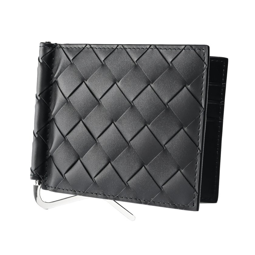 ボッテガヴェネタ BOTTEGA VENETA マネークリップ付き 二つ折り財布 札