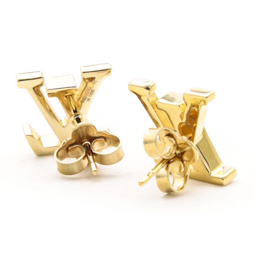 ルイヴィトン ピアス LV アイコニック エナメル M01090 ホワイト LV