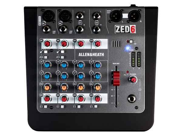ALLEN & HEATH ZED-6 ◇ 6chアナログミキサー (マイク入力2ch)（新品