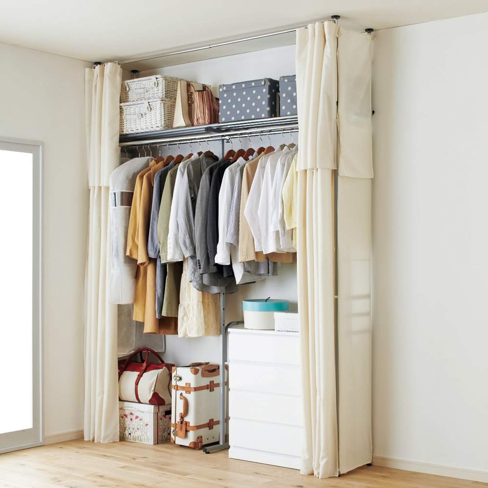 ウォークイン突っ張りハンガー用サイドカーテン （ハイタイプ用） 通販