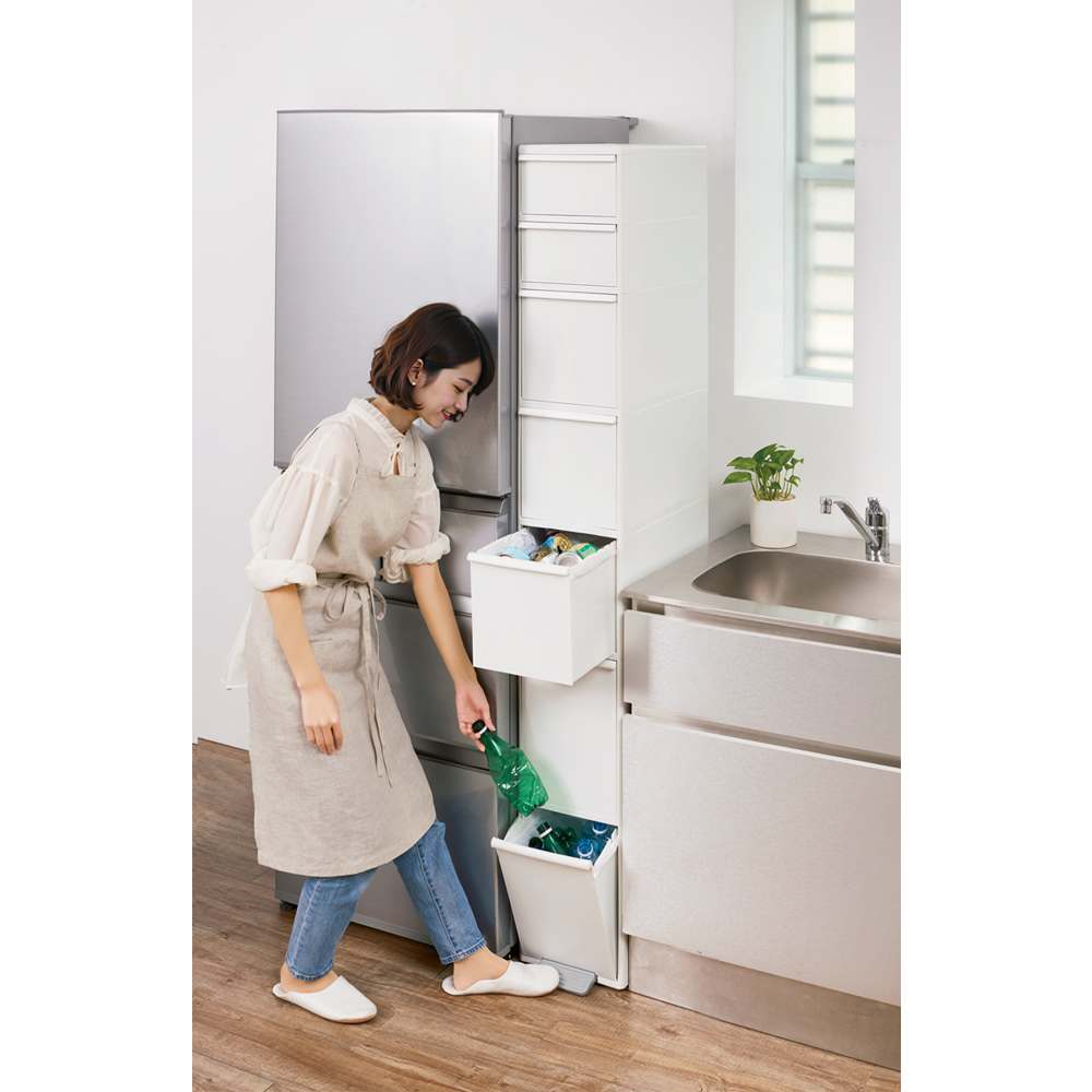 幅25.5奥行50高さ178cm］分別すき間ダストボックス 7段 日本製 ゴミ箱