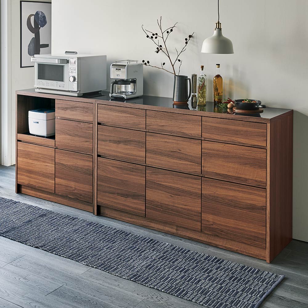 Granite/グラニト アイランド間仕切りキッチンカウンター幅90cm 家電