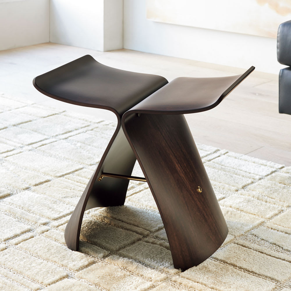 ま*こ様 天童木工 柳宗理 『バタフライスツール』ローズウッド材 検