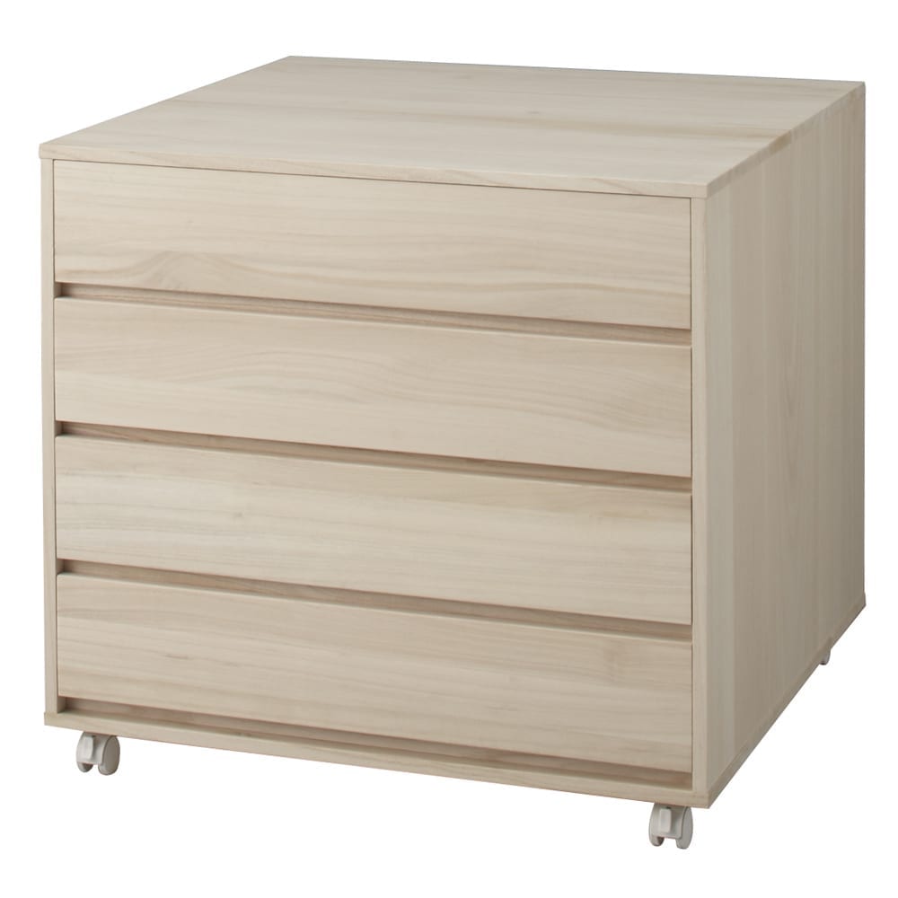 日本製】キャスター付き総桐押し入れタンス 4段 幅75cm奥行75cm 通販