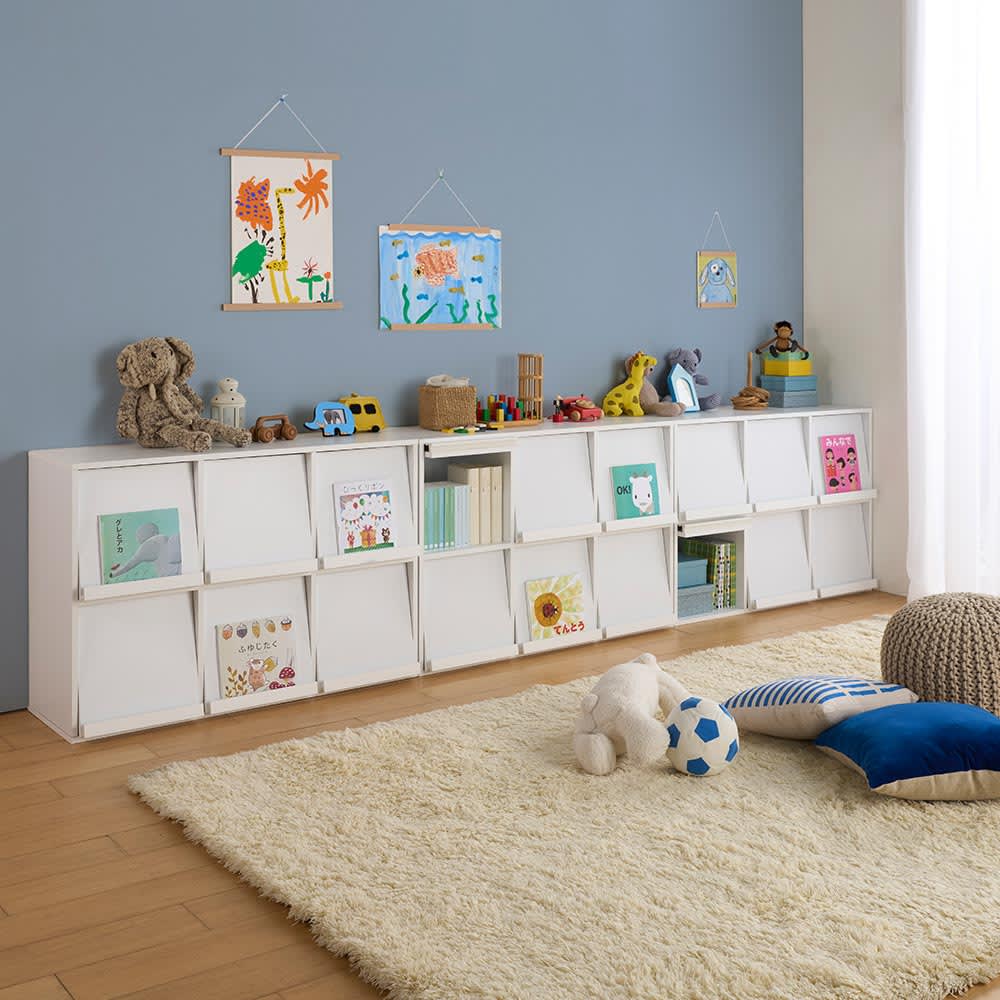 積み重ねOK！マガレコ ディスプレイラック 2列2段・幅78cm 通販 - ディノス