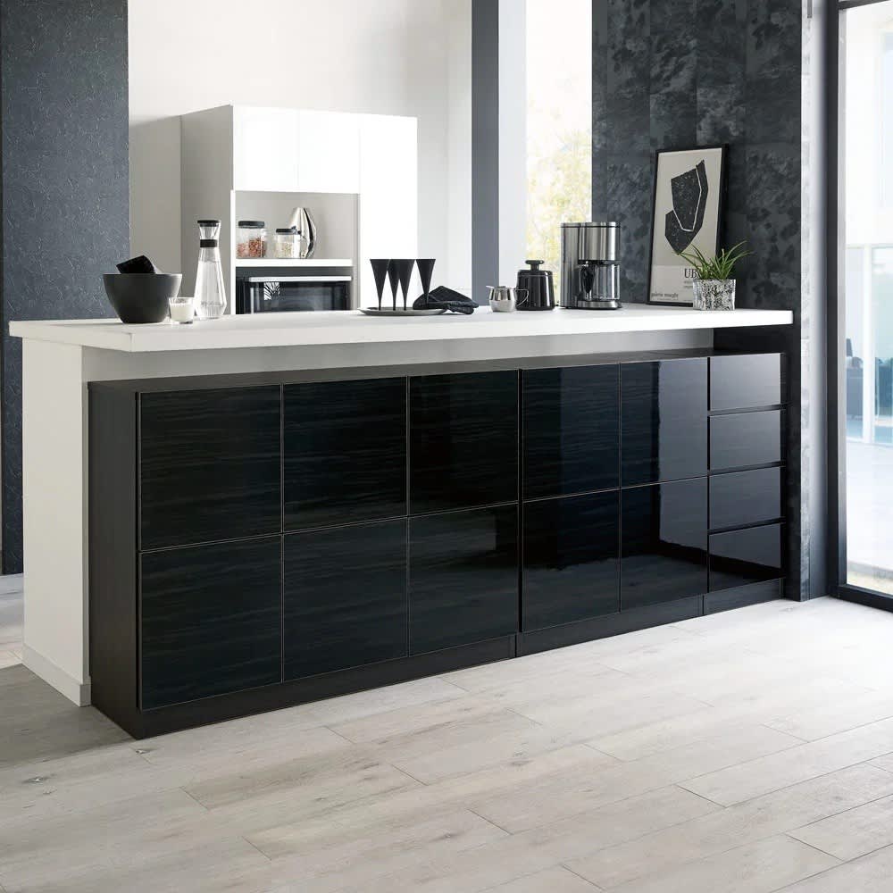 スクエア木目カウンター下収納 2列4マス 幅79cm奥行29cm 通販 - ディノス