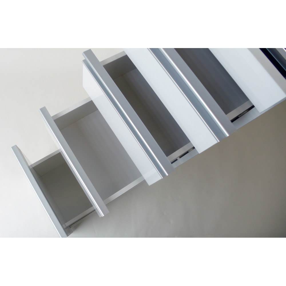 幅15奥行55高さ85cm］ダブルステンレス天板隙間収納庫 日本製 光沢