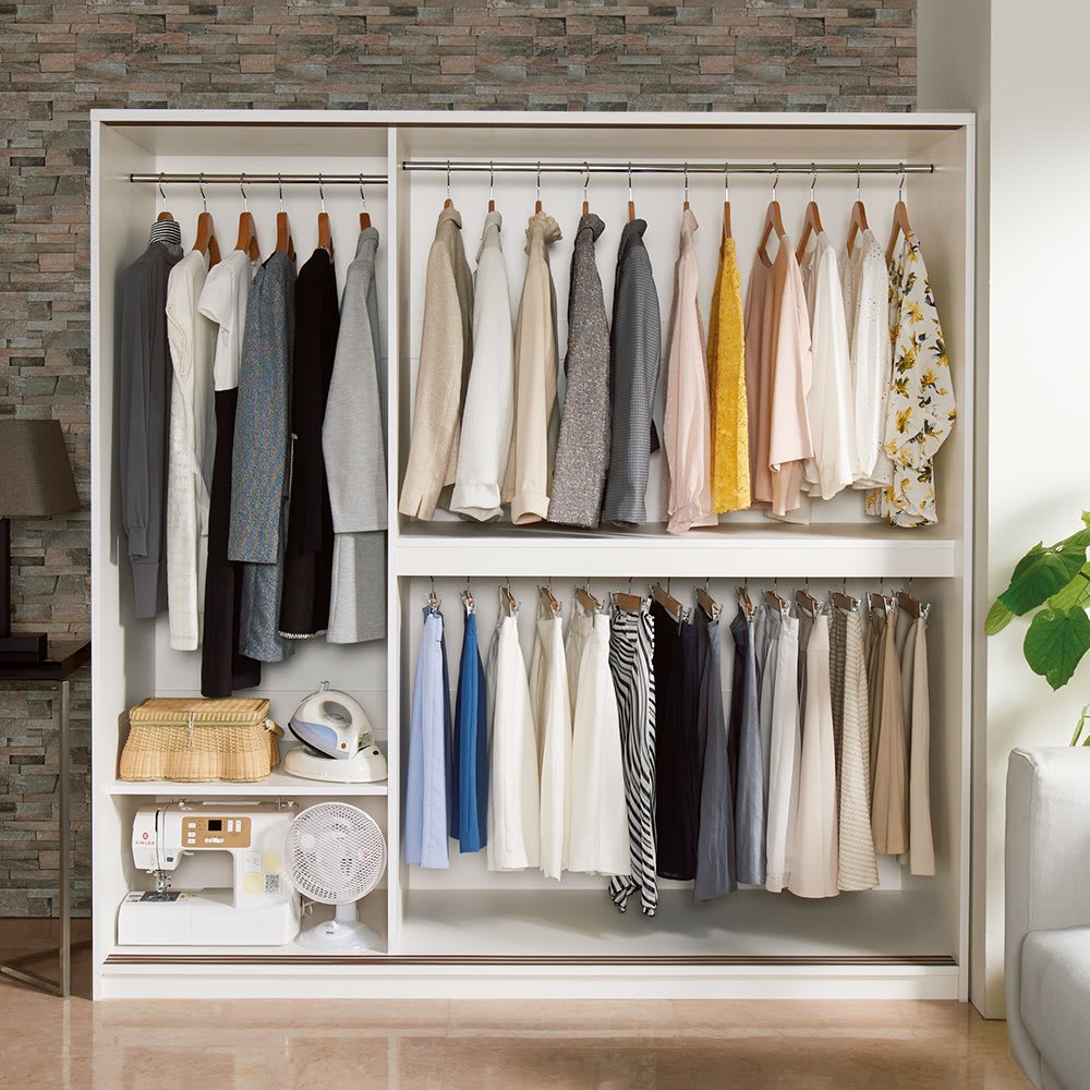 ディノス最大級の大型ワードローブ】大量収納3枚引き戸ワードローブ