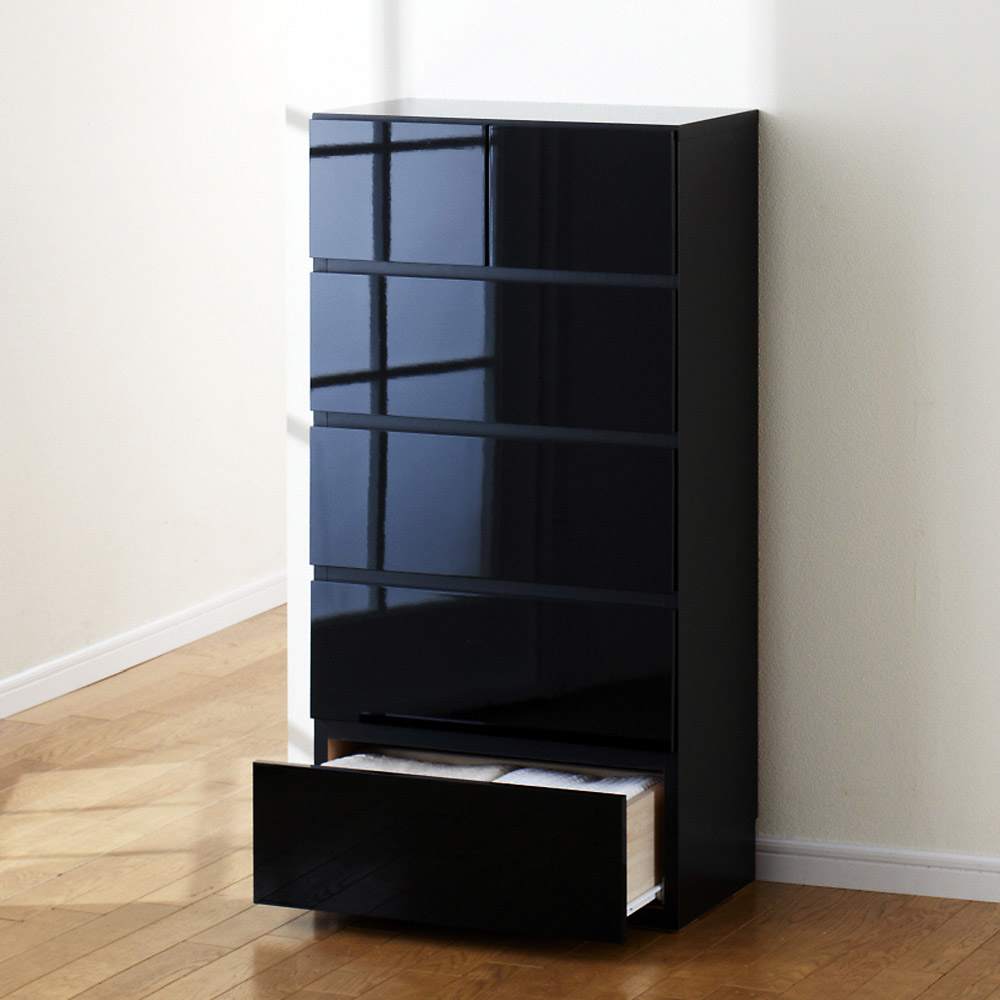 奥行30cm薄型ツヤツヤチェスト 幅50cm・5段 通販 - ディノス