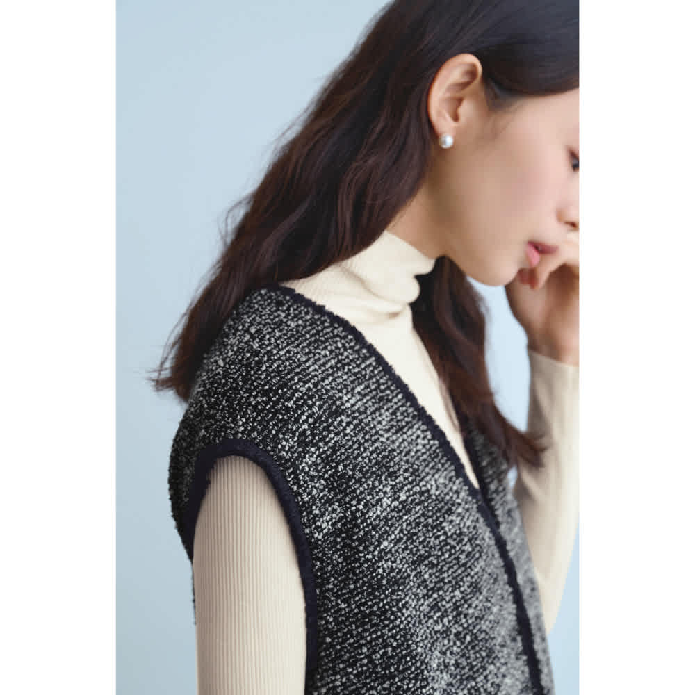 フリンジ使い ツイード調 ジャンパースカート 通販 - ディノス