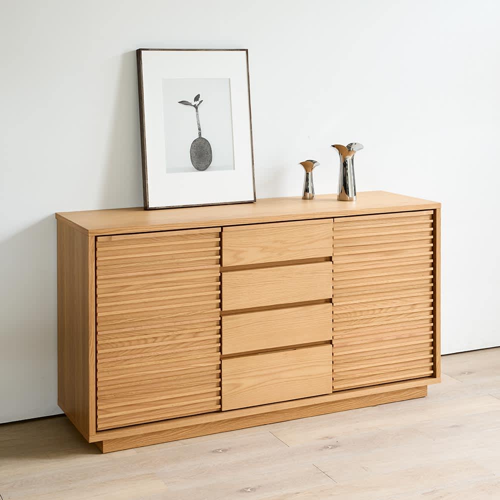 Reticol/レティコル オークストライプシリーズ サイドキャビネット