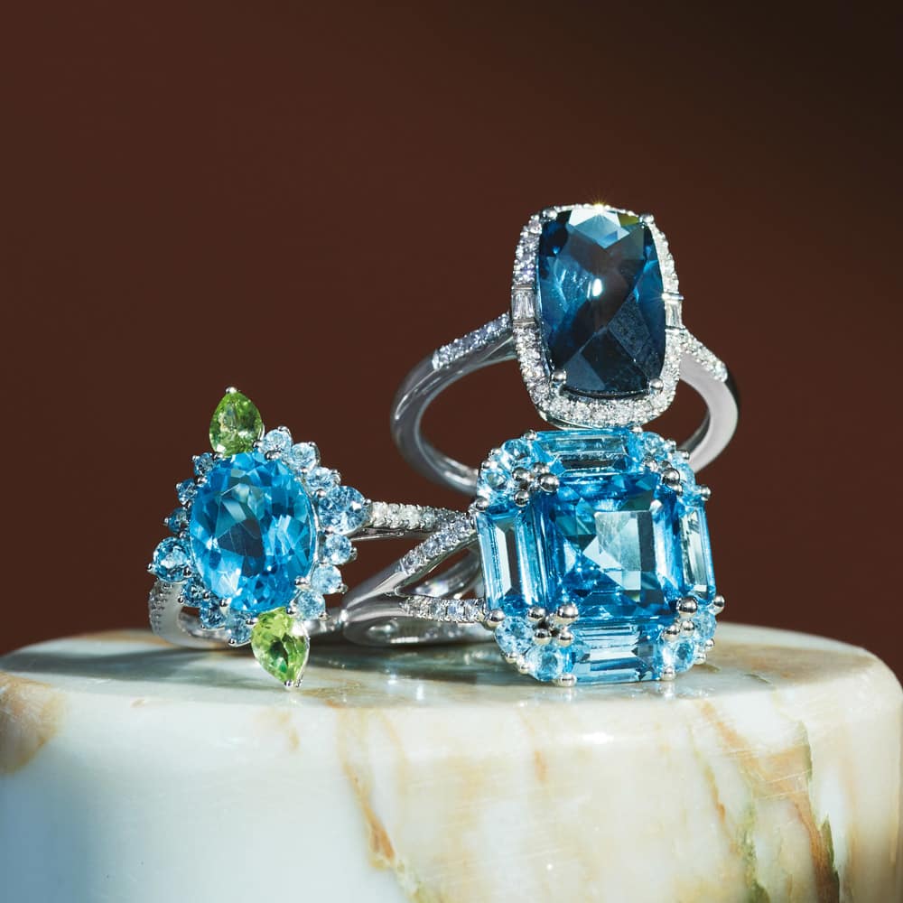 Pt ロンドンブルートパーズ リング 通販 - ディノス