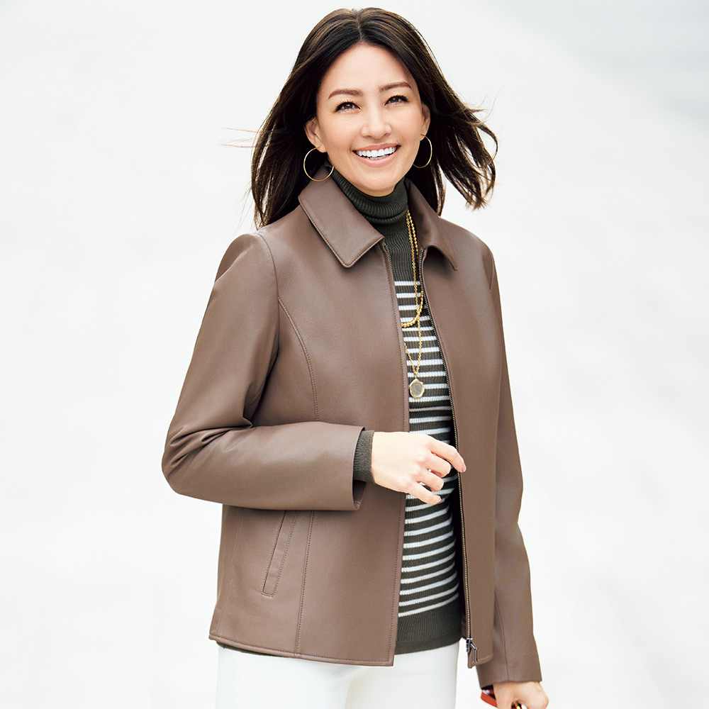 イタリアンラムレザー ライダース風 ブルゾン 通販 - ディノス