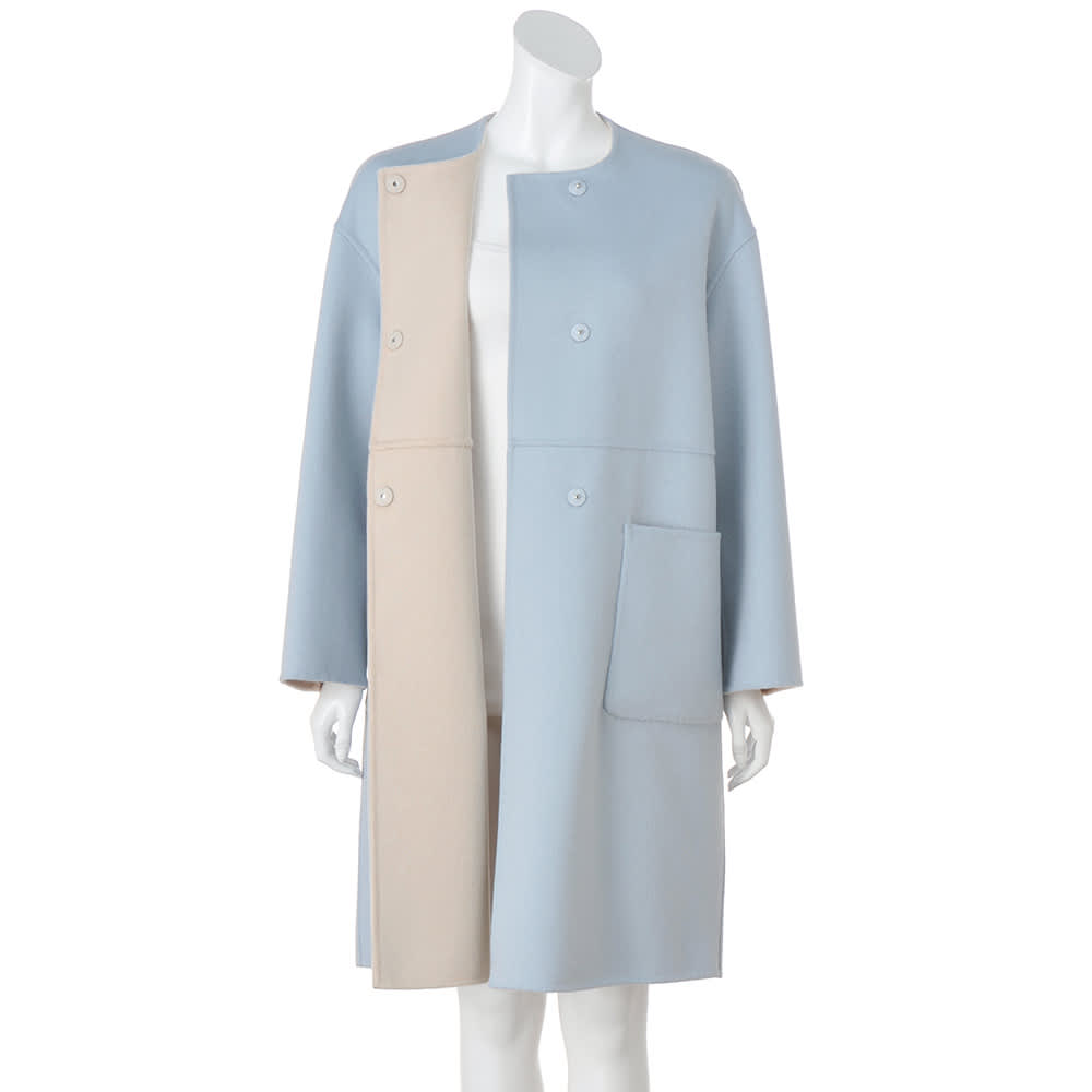 リバー縫製ダブルフェイス 配色 リバーシブルコート 通販 - ディノス