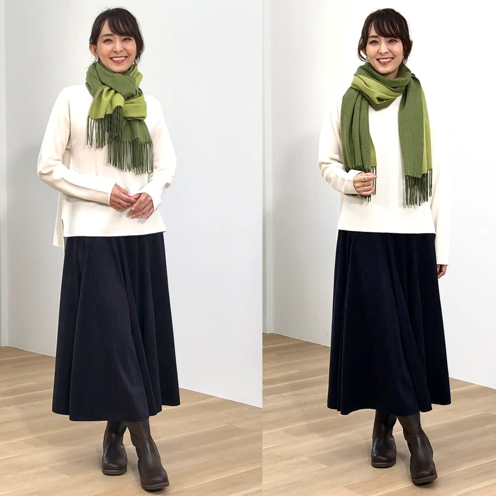 カシミヤ リバーシブルストール 通販 - ディノス