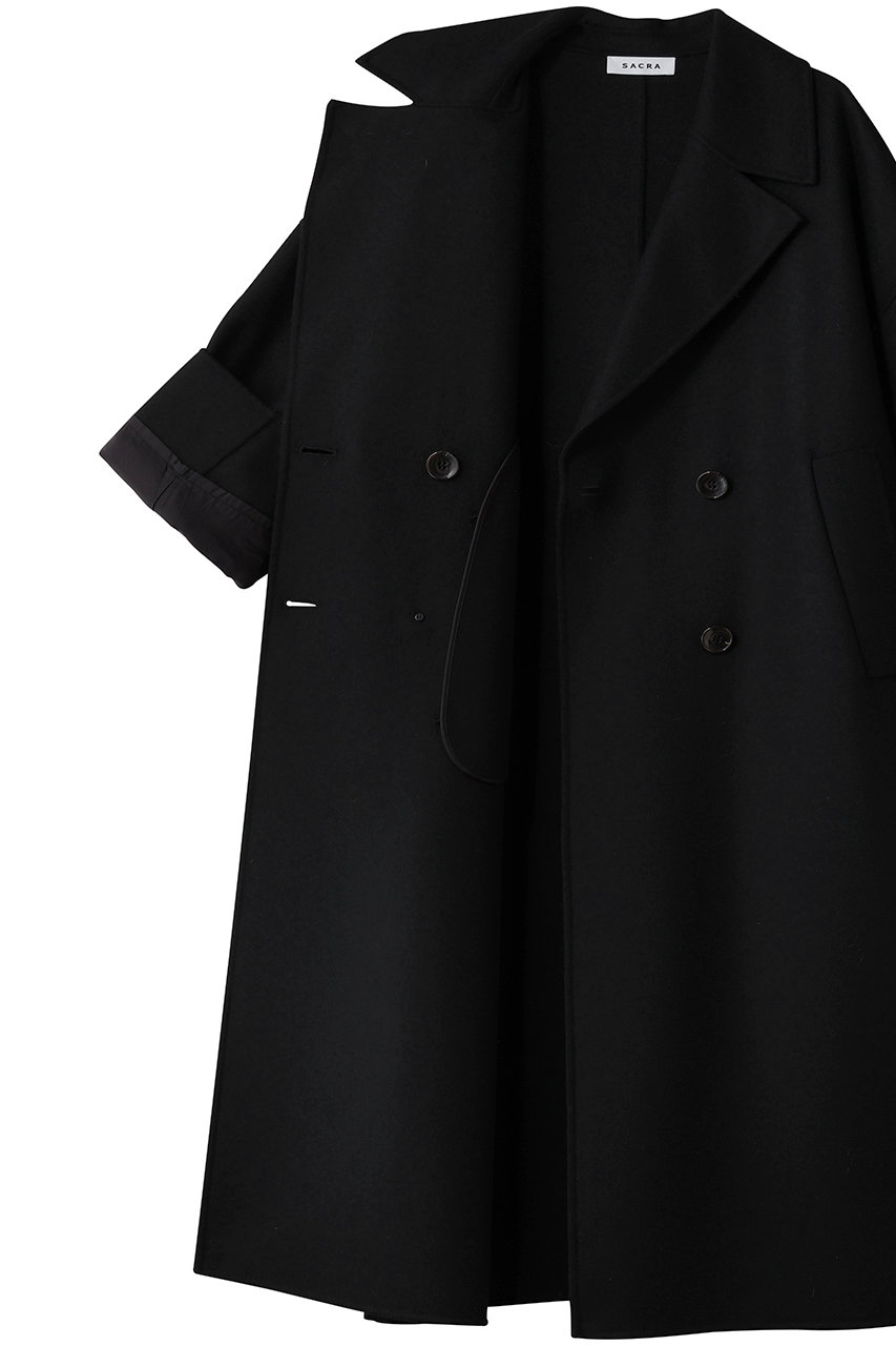 SACRA(サクラ)｜リバーテーラードコート/ブラック の通販｜ELLESHOP