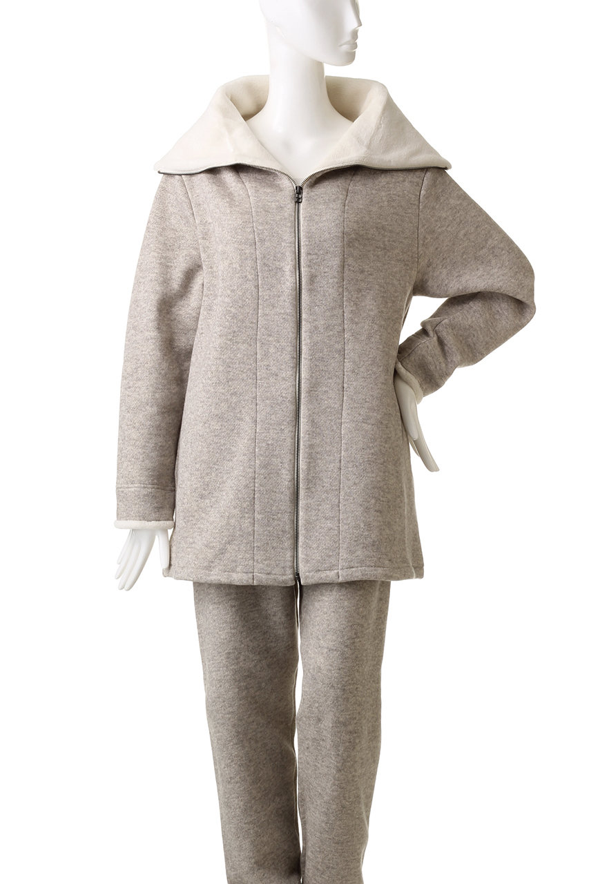 PRISTINE ヤク裏毛ジャケット M オフホワイト 軽やか秋冬用 ヤク裏毛