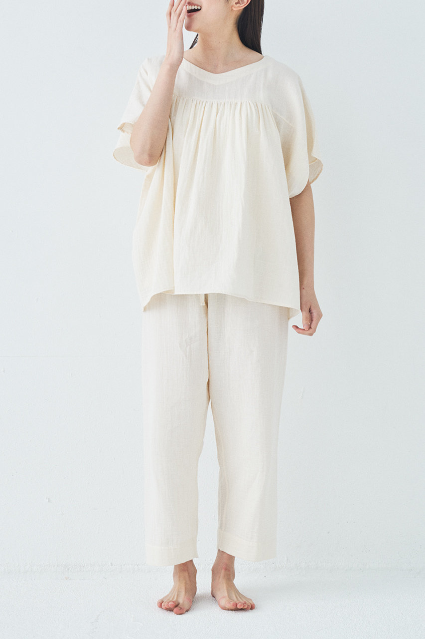 PRISTINE(プリスティン)｜追撚Wガーゼパジャマ/ナチュラル の通販