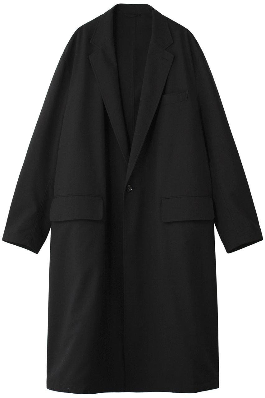 THE RERACS(ザ・リラクス)｜【MEN】ルーズチェスターコート/ブラック